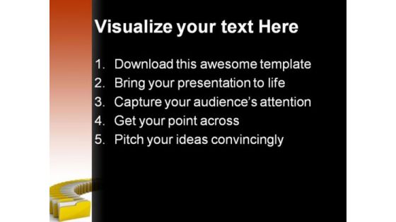 Yellow Folder Computer PowerPoint Themes And PowerPoint Slides 0211