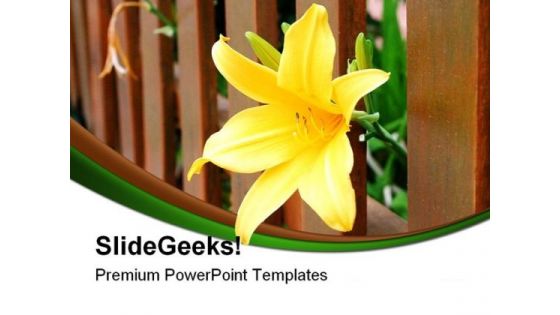 Yellow Freedom Flower Nature PowerPoint Themes And PowerPoint Slides 0211