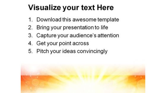 Yellow Light Abstract PowerPoint Template 0910