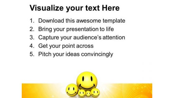 Yellow Smiley Balls Symbol PowerPoint Templates And PowerPoint Themes 0812