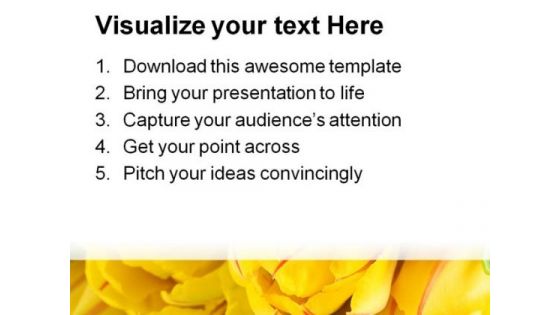 Yellow Tulips Beauty PowerPoint Templates And PowerPoint Backgrounds 0211