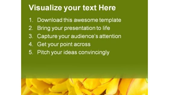 Yellow Tulips Beauty PowerPoint Themes And PowerPoint Slides 0211