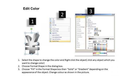 Yen 3d Currency Symbol PowerPoint Slides And Ppt Diagram Templates