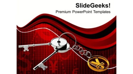 Yen Key Of Success For Growth PowerPoint Templates Ppt Backgrounds For Slides 0313