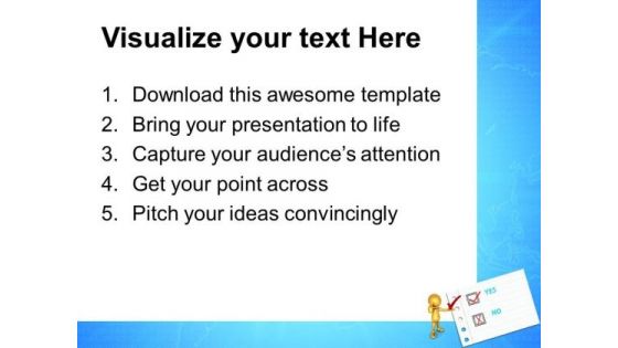 Yes No Choice Business PowerPoint Templates And PowerPoint Themes 0612