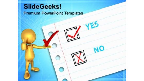 Yes No Choice Business PowerPoint Templates And PowerPoint Themes 0612
