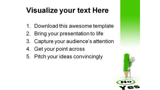 Yes No Metaphor PowerPoint Themes And PowerPoint Slides 0311