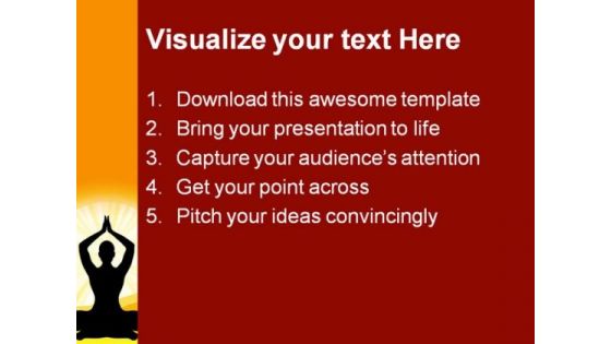 Yoga Health PowerPoint Themes And PowerPoint Slides 0611