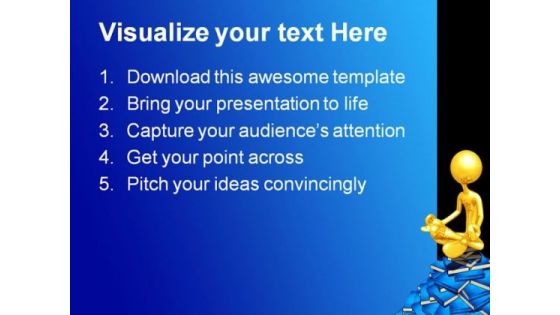 Yoga On Books Education PowerPoint Themes And PowerPoint Slides 0711