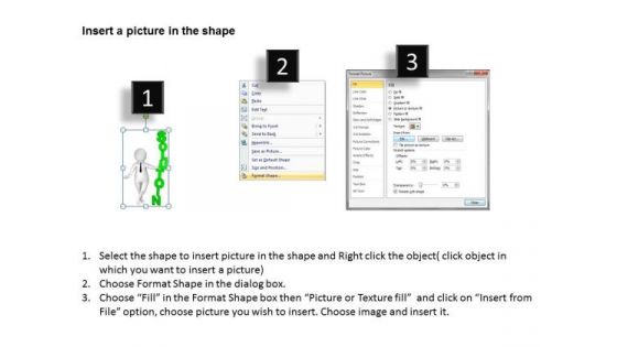 Young Business People 3d Man Standing Beside Solution Text PowerPoint Templates