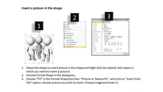 Young Business People 3d Men Three Friends Walking PowerPoint Templates Ppt Backgrounds For Slides