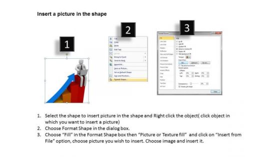 Young Business People Top Of Bar Graph With Laptop PowerPoint Templates Ppt Backgrounds For Slides