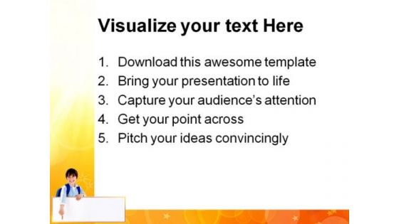 Young School Boy Education PowerPoint Themes And PowerPoint Slides 0811