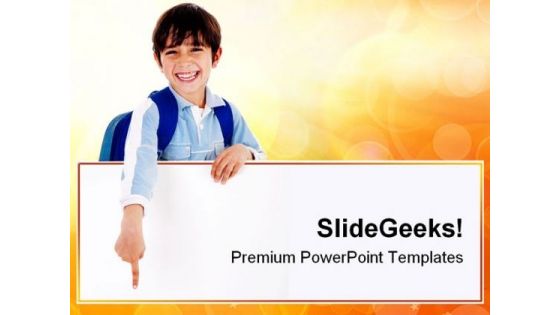 Young School Boy Education PowerPoint Themes And PowerPoint Slides 0811