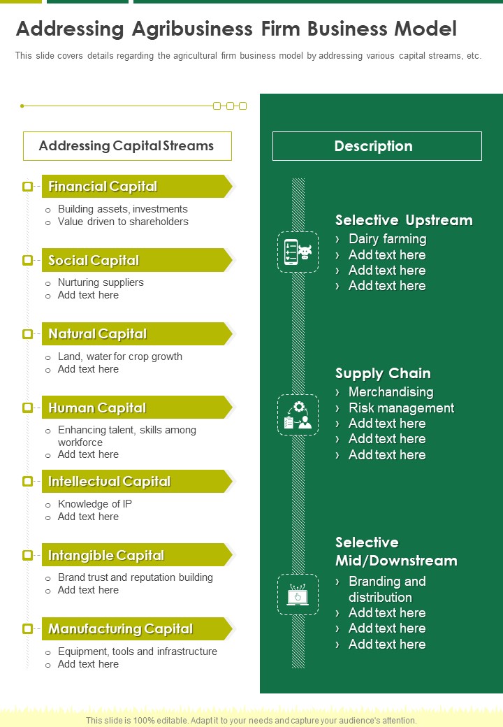 Addressing Agribusiness Firm Business Model One Pager Documents Slide01