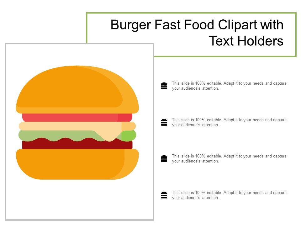 Burger_Fast_Food_Clipart_With_Text_Holders_Ppt_PowerPoint_Presentation_Layouts_Structure_Slide_1.jpg