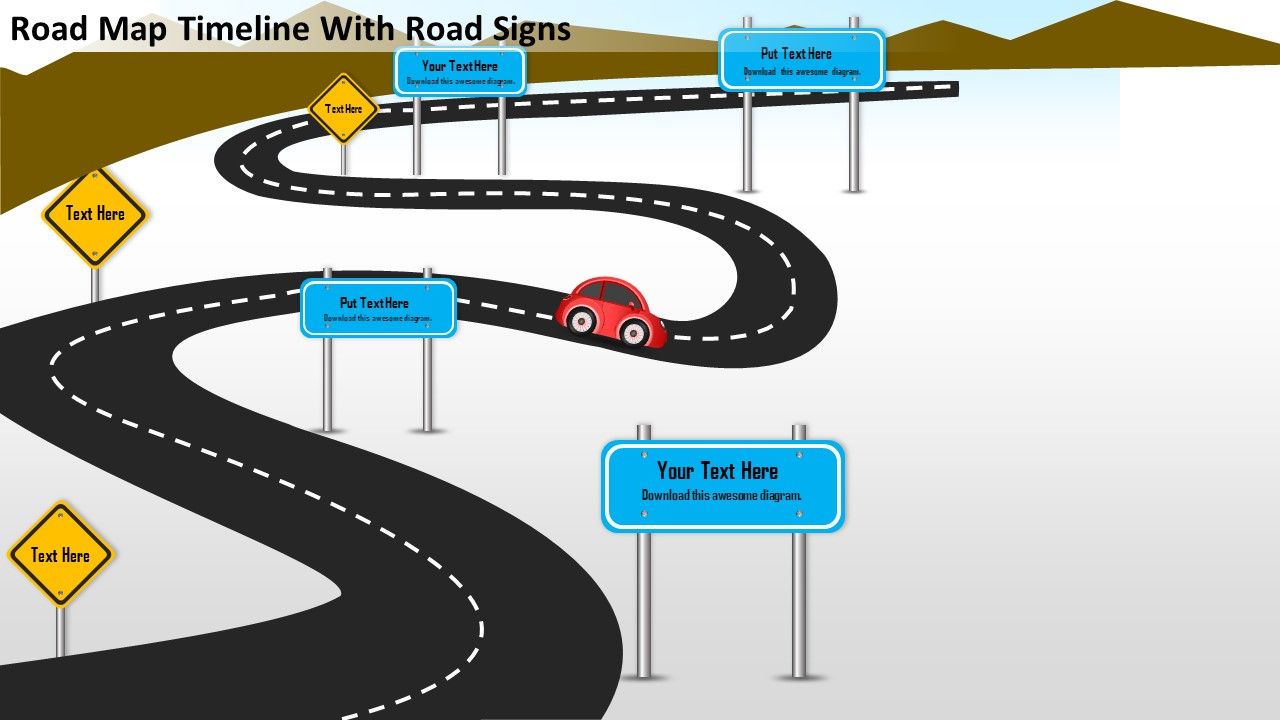 Business_Framework_Road_Map_Timeline_With_Road_Signs_PowerPoint_Presentation_Slide_1.jpg
