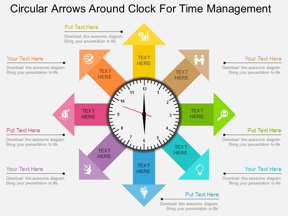 Circular_Arrows_Around_Clock_For_Time_Management_Powerpoint_Template_1.jpg