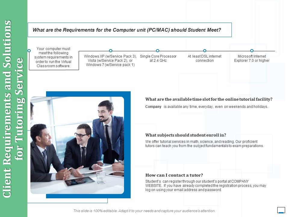 Client_Requirements_And_Solutions_For_Tutoring_Service_Ppt_Pictures_Templates_PDF_Slide_1.jpg