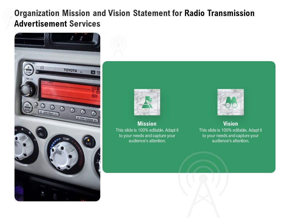 Commercial_Broadcasting_Organization_Mission_And_Vision_Statement_For_Radio_Transmission_Advertisement_Services_Summary_PDF_Slide_1.jpg