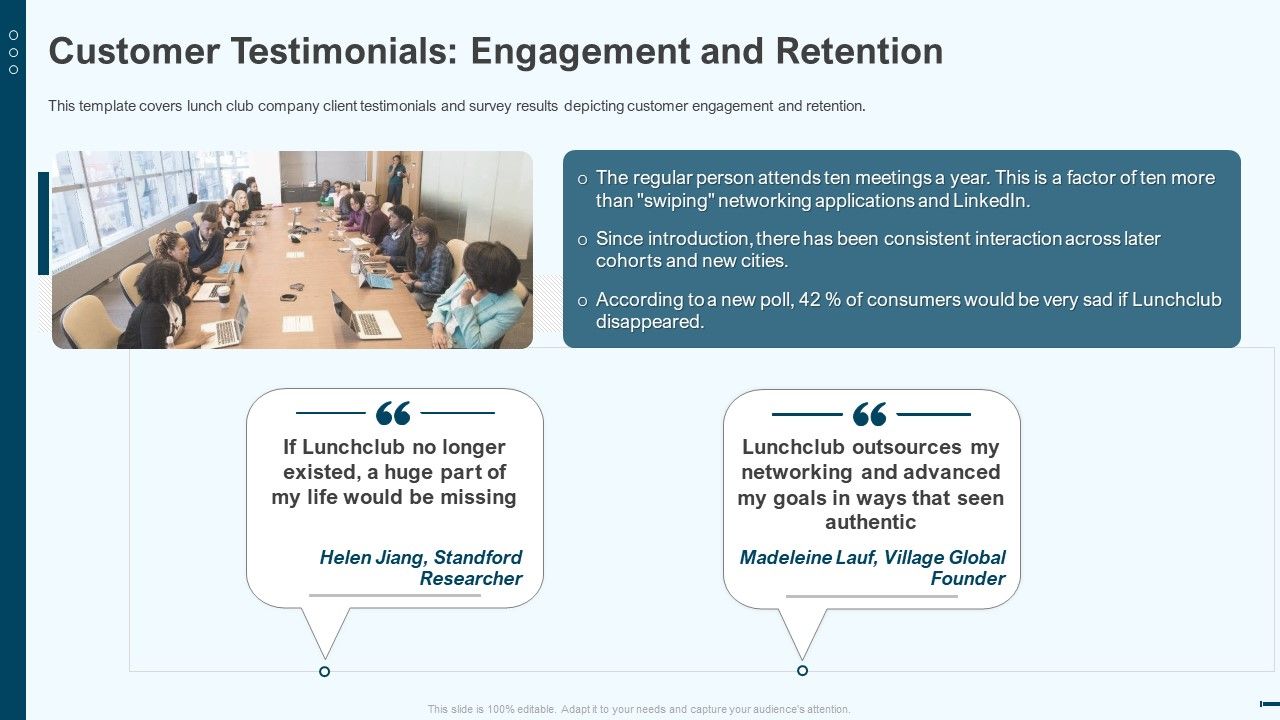Customer_Testimonials_Engagement_And_Retention_Lunchclub_Investor_Capitalizing_Elevator_Diagrams_PDF_Slide_1.jpg