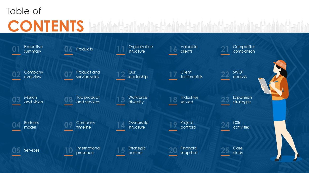 Engineering_Consultancy_Works_Company_Profile_Table_Of_Content_Portrait_PDF_Slide_1.jpg