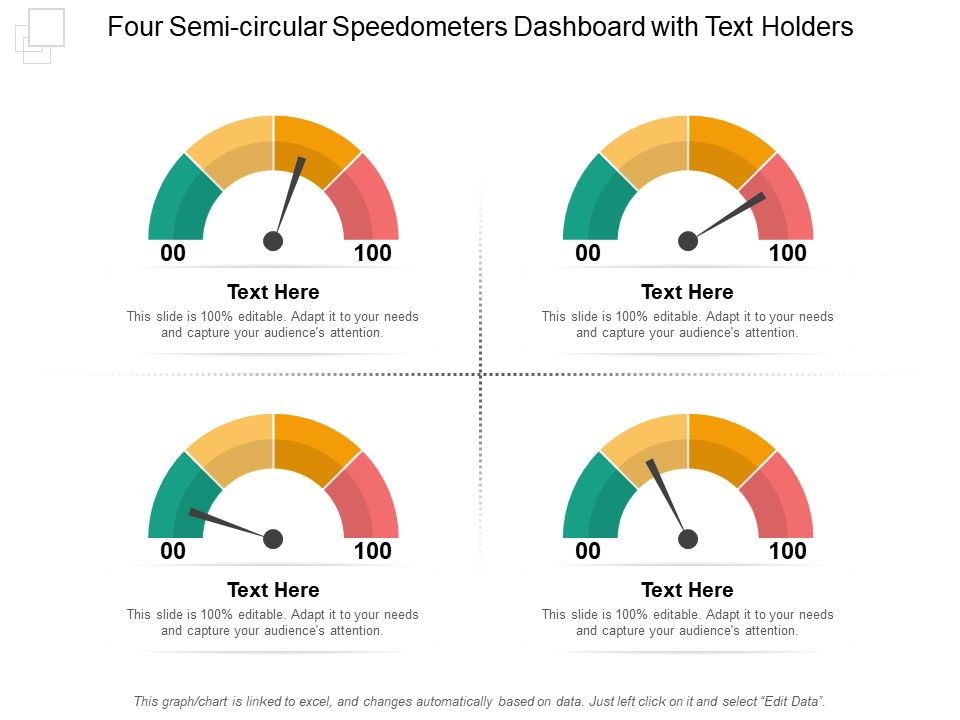 Four_Semi_Circular_Speedometers_Dashboard_With_Text_Holders_Ppt_PowerPoint_Presentation_File_Layouts_Slide_1.jpg