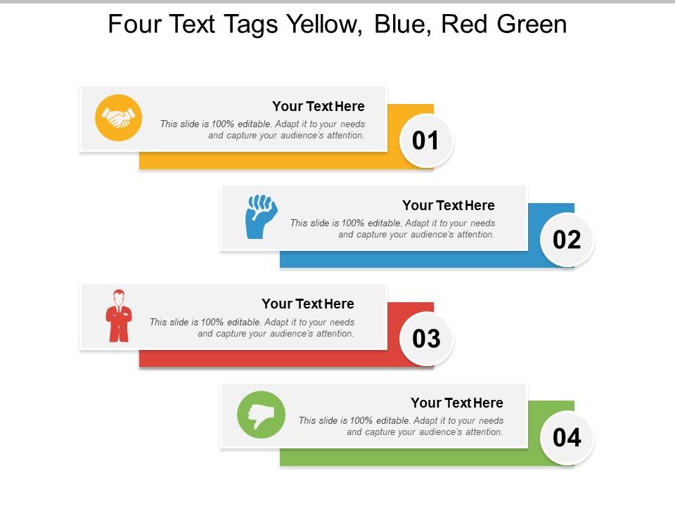 Four_Text_Tags_Yellow_Blue_Red_Green_Ppt_PowerPoint_Presentation_File_Portfolio_PDF_Slide_1.jpg