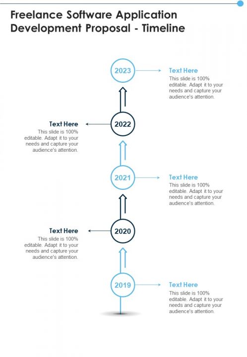 Freelance Software Application Development Proposal Timeline One Pager Sample Example Document Slide01