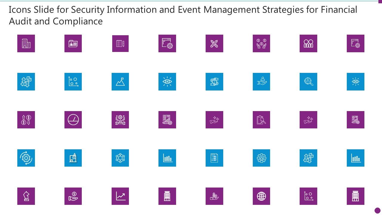 Icons_Slide_For_Security_Information_And_Event_Management_Strategies_For_Financial_Audit_And_Compliance_Summary_PDF_Slide_1.jpg
