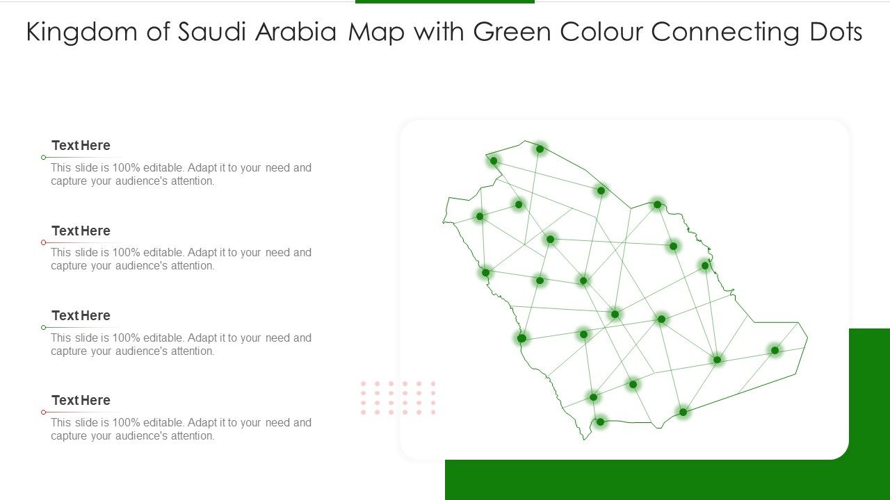 Kingdom_Of_Saudi_Arabia_Map_With_Green_Colour_Connecting_Dots_Template_PDF_Slide_1.jpg