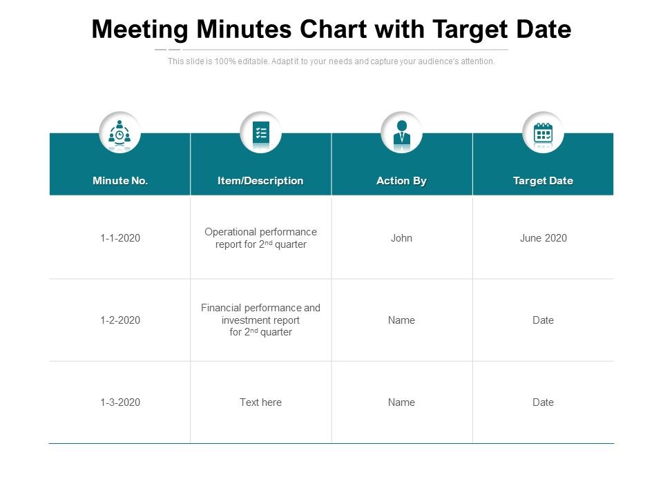 Meeting_Minutes_Chart_With_Target_Date_Ppt_PowerPoint_Presentation_Portfolio_Slide_1.jpg