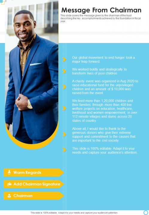 Message From Chairman One Pager Documents Slide01