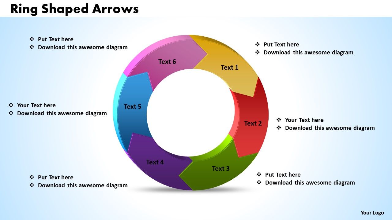 Ppt_Power_Point_Org_Chart_Shaped_Curved_Arrows_PowerPoint_2010_6_Parts_Templates_Slide_1.jpg