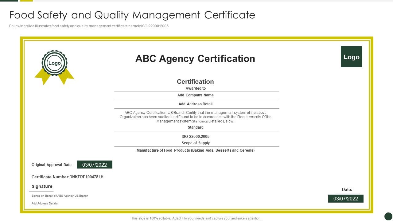Quality_Management_Plan_Templates_Set_2_Food_Safety_And_Quality_Management_Certificate_Formats_PDF_Slide_1.jpg