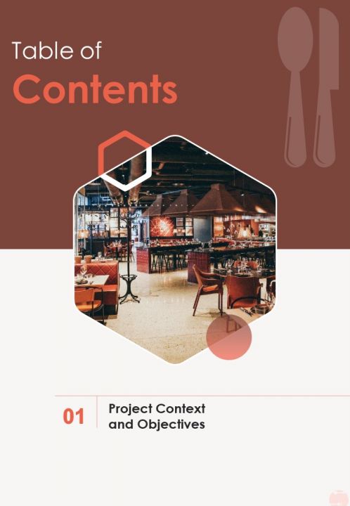 Table Of Contents Digital Cafeteria Management Proposal One Pager Sample Example Document Slide01