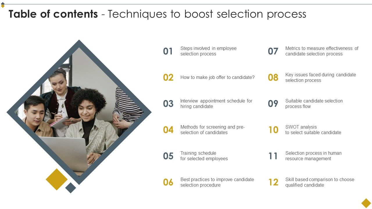 Table_Of_Contents_Techniques_To_Boost_Selection_Process_Inspiration_PDF_Slide_1.jpg