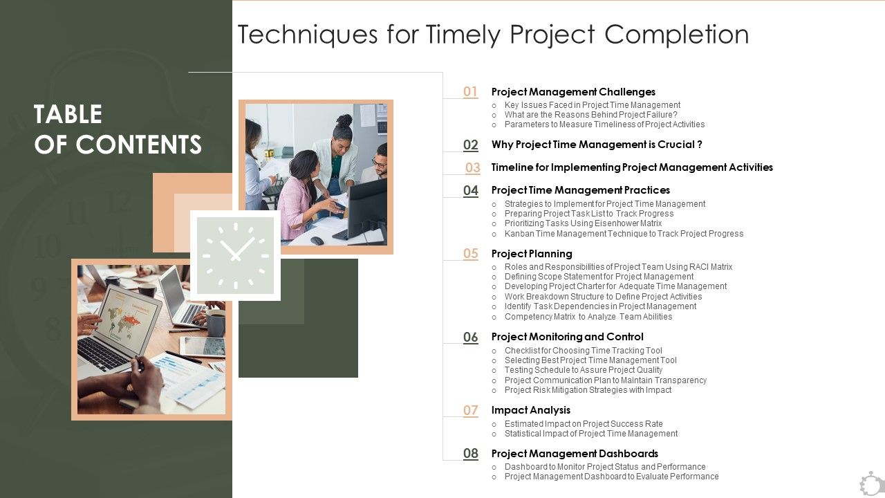 Techniques_For_Timely_Project_Completion_Table_Of_Contents_Professional_PDF_Slide_1.jpg
