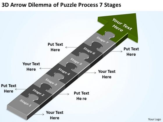arrow_dilemma_of_puzzle_process_7_stages_steps_for_writing_business_plan_powerpoint_slides_1.jpg