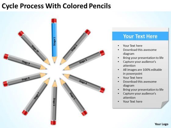 cycle_process_with_colored_pencils_ppt_business_planning_powerpoint_slides_1.jpg