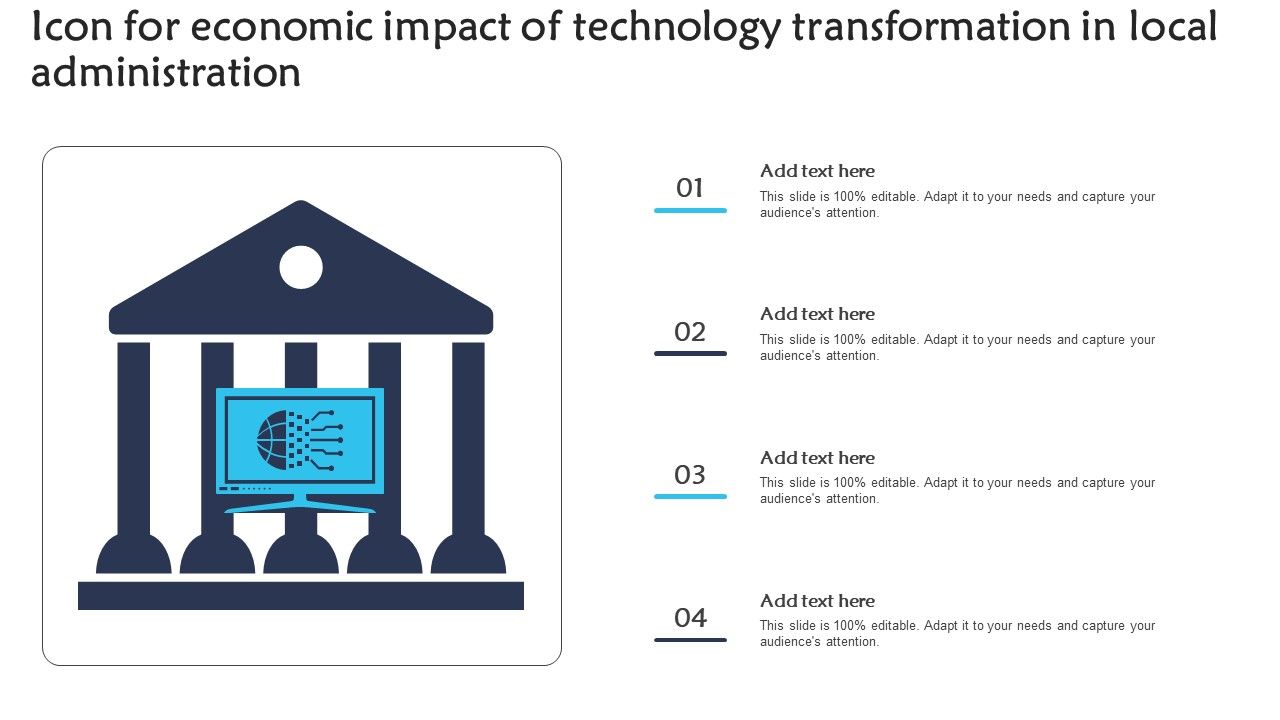 Icon For Economic Impact Of Technology Transformation In Local Administration Portrait pdf