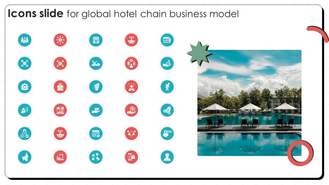 Icons Slide For Global Hotel Chain Business Model BMC SS V