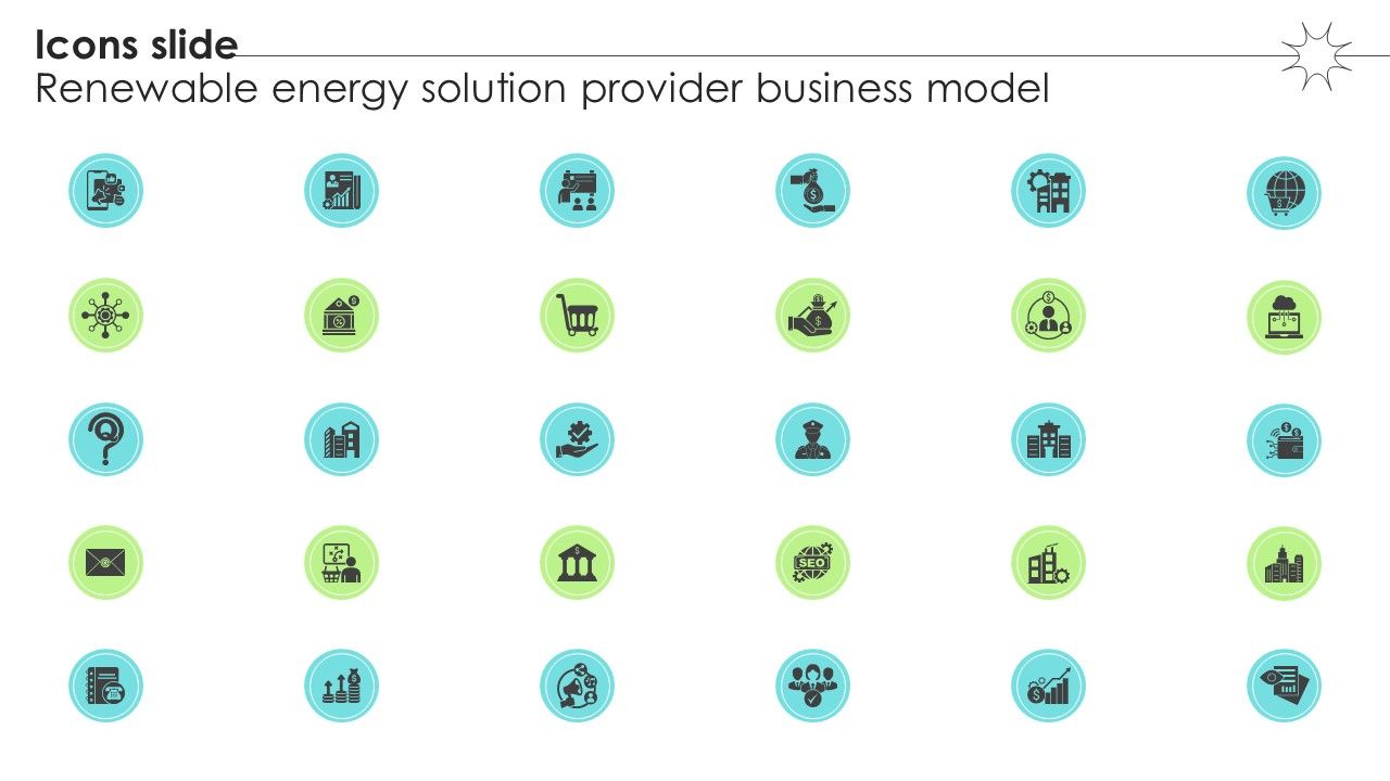Icons Slide Renewable Energy Solution Provider Business Model BMC SS V