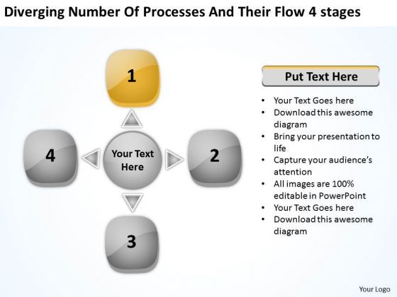 number_of_processes_and_their_flow_4_stages_circular_spoke_diagram_powerpoint_slides_1.jpg