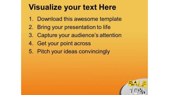 10 Percent Discount Sale Theme PowerPoint Templates Ppt Backgrounds For Slides 0413
