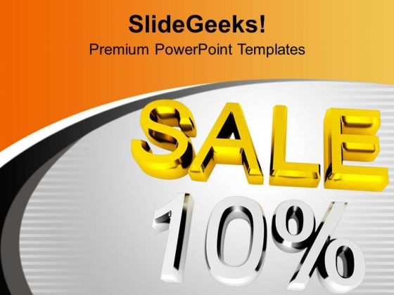 10 Percent Discount Sale Theme PowerPoint Templates Ppt Backgrounds For Slides 0413