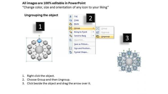 10 Stages Hub And Spoke Building Plan Business Template PowerPoint Slides