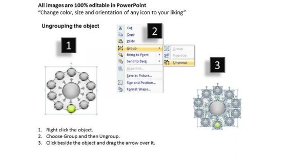 10 Stages Hub And Spoke Building Plan Outline For Business PowerPoint Slides