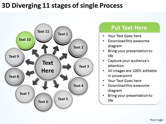 11 Stages Of Single Process Ppt Relative Circular Flow Arrow Diagram PowerPoint Slides