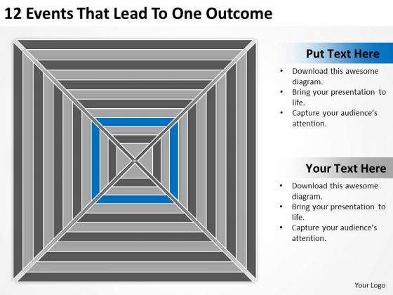 12 Events That Lead To One Outcome Ppt Professional Business Plan Writers PowerPoint Templates